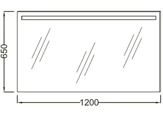 Зеркало с подсветкой Jacob Delafon Parallel EB1418RU-NF 120 см с инфракрасным выключателем и антизапотеванием